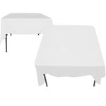 Poly/Cotton Twill Square Table Cover-Screen Printed - White