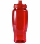 Poly-Pure 27 oz Transparent Bottles - Transparent Red