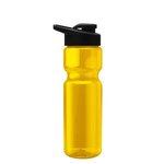 Poly Pure 28 Oz. Bottle - Drink Thru Lid - Yellow