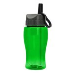 Poly-Pure Junior 18 oz Transparent Bottle - Transparent Green