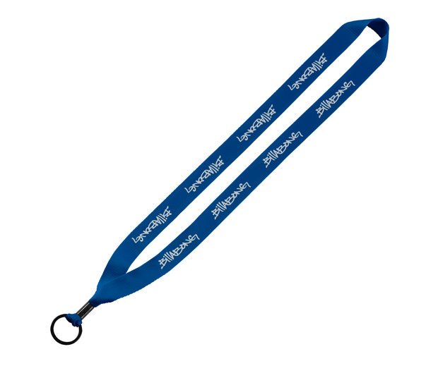Main Product Image for Polyester Lanyard With Metal Crimp & Split-Ring 3/4"