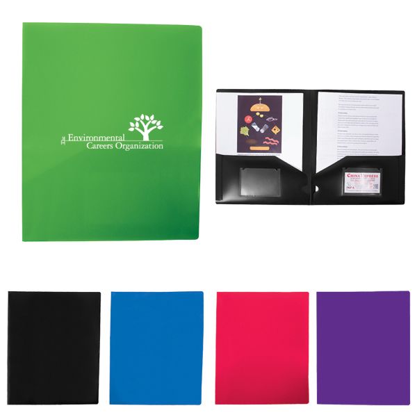 Main Product Image for Imprinted Polypropylene 2 Pocket Folder