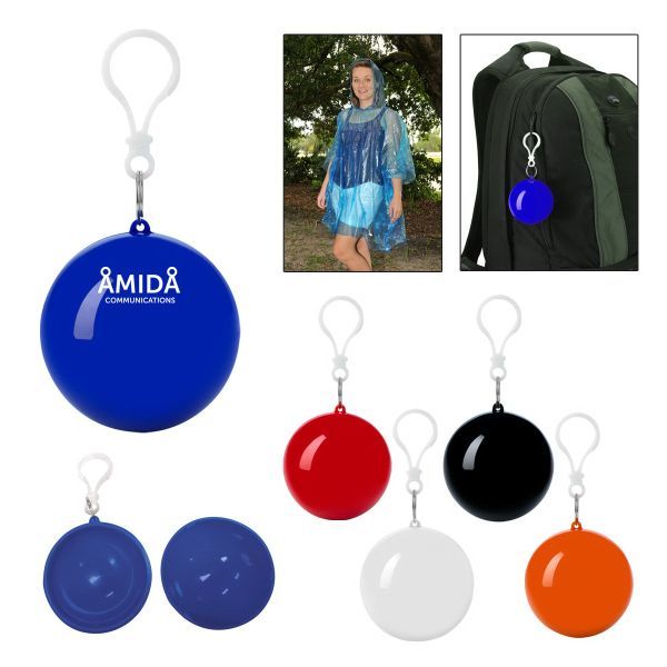 Main Product Image for Custom Printed Poncho Ball Key Chain