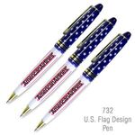 Popular US Flag Design Pens, Patriotic Ballpoint Pen - Red-white-blue