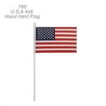 Popular USA-American Flag 4" x 6" With 12" Plastic Pole -  