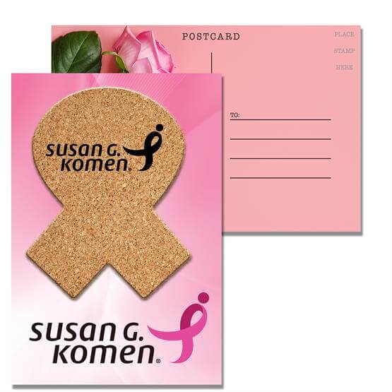 Main Product Image for Post Card with Awareness Ribbon Cork Coaster