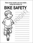 Practice Bike Safety Coloring and Activity Book Fun Pack -  