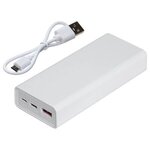 Premier 10000mAh PD  QC Power Bank - Medium White