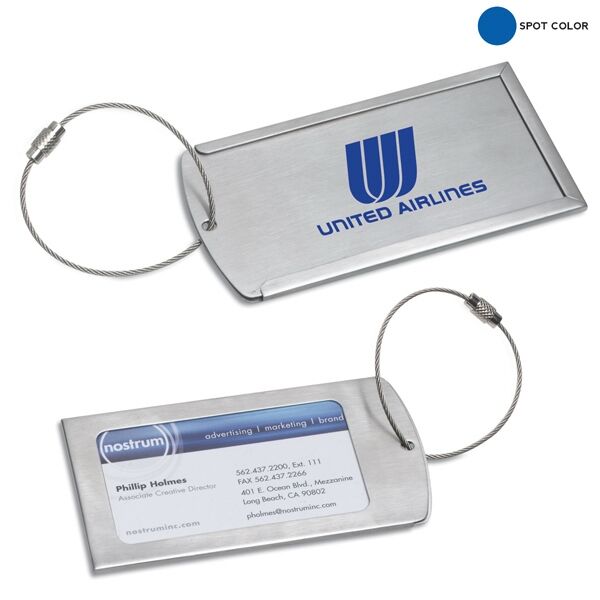 Main Product Image for Prestige Brushed Metal Luggage Bag Tag