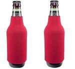 Pull Over Bottle Cooler 2 side imprint - Red