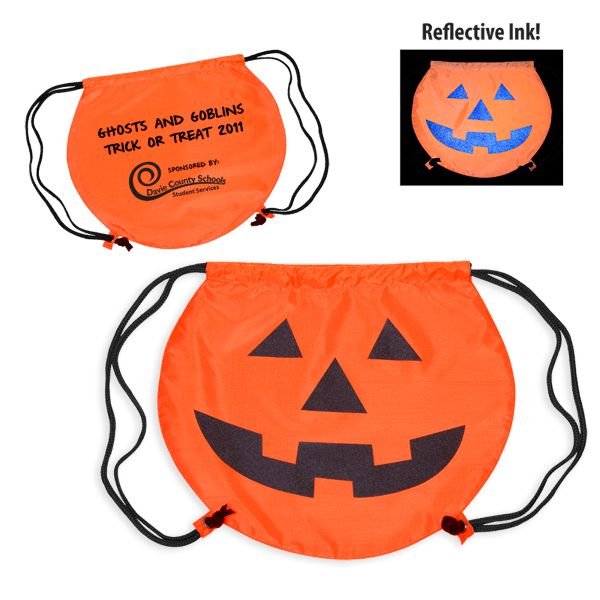 Main Product Image for Imprinted Drawstring Backpack Pumpkin