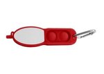 Push Pop Pen With Carabiner - Red