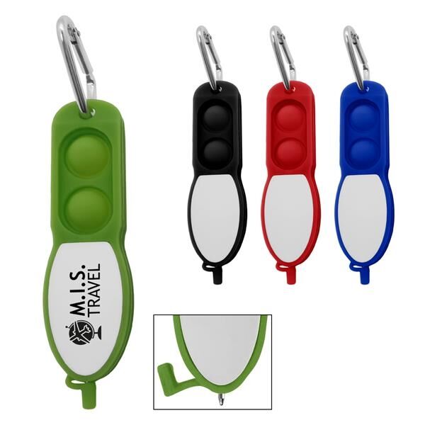 Main Product Image for Printed Push Pop Pen With Carabiner