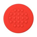 Push Pop Stress Reliever Flying Disc - Red
