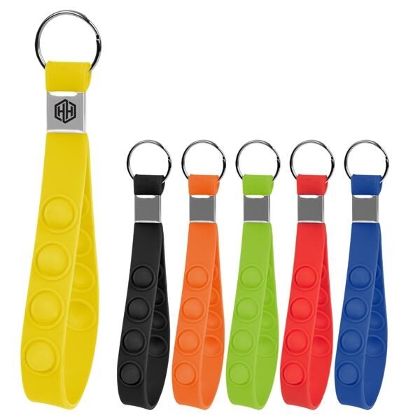 Main Product Image for Printed Push Pop Stress Reliever Keychain