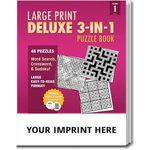 Buy PUZZLE PACK,  Large Print Deluxe 3-in-1 Puzzle Book
