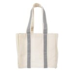 Quatre Wine Bottle Tote Bag - Natural With Gray