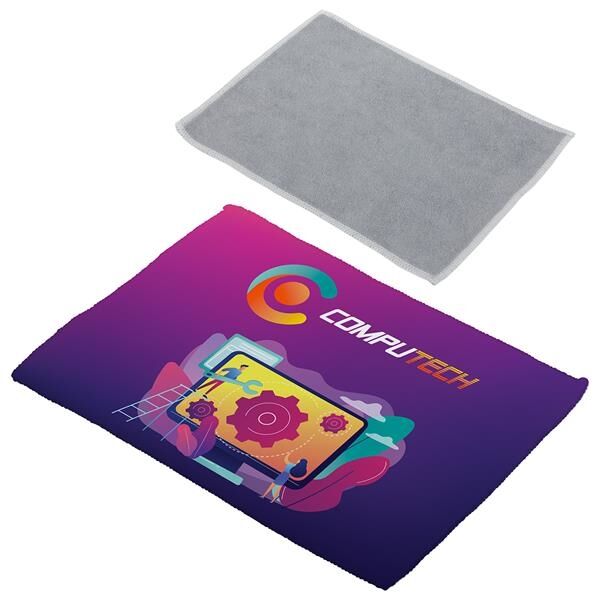 Main Product Image for Imprinted Quick Clean Dual Sided Microfiber Cloth : Full Color