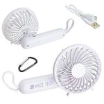 Quiet Breeze Rechargeable Hand Fan with Carabiner