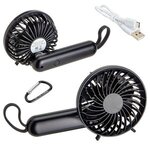 Quiet Breeze Rechargeable Hand Fan with Carabiner