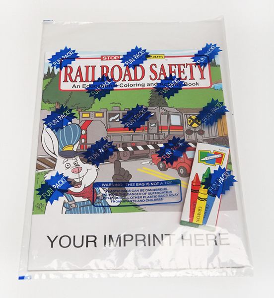 Main Product Image for Railroad Safety Coloring And Activity Book Fun Pack USA Made