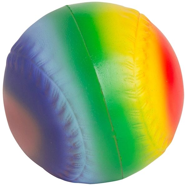 Main Product Image for Custom Squeezies (R) Rainbow Baseball Stress Reliever