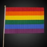 Buy Imprinted Rainbow Flag 12in x 18in