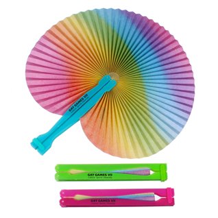 Main Product Image for Imprinted Rainbow Folding Fan