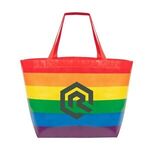 Rainbow Laminated Non-Woven Tote Bag - Rainbow