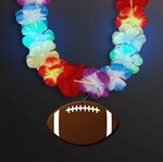 Rainbow Lei LED with Medallion - Football