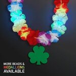 Rainbow Lei LED with Medallion - Shamrock