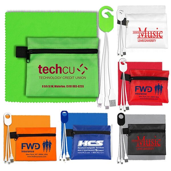 Main Product Image for Recharge Zip Mobile Tech Charging Cables In Zipper Pouch