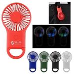 Rechargeable Handheld Fan With Carabiner - Black