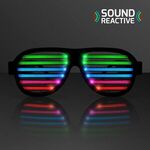 Rechargeable Sound Reactive LED Rave Glasses -  