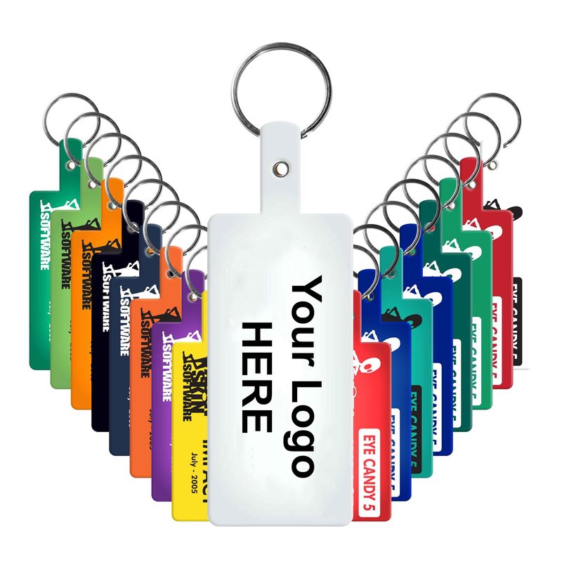 Main Product Image for Custom Printed Rectangle Flexible Key Tag
