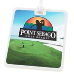 Rectangle Golf Tag - 4c Digital Imprint - White