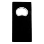 Rectangle Metal Bottle Opener with Magnet - Black