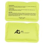 Rectangle Nylon-Covered Hot/Cold Pack - Neon Yellow