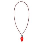 Red Bulb LED Bead Necklace -  