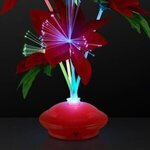 Red Christmas Flowers Light Up Centerpiece