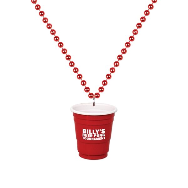 Main Product Image for Red Cup Shot Glass On Beads