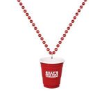 Red Cup Shot Glass on Beads -  