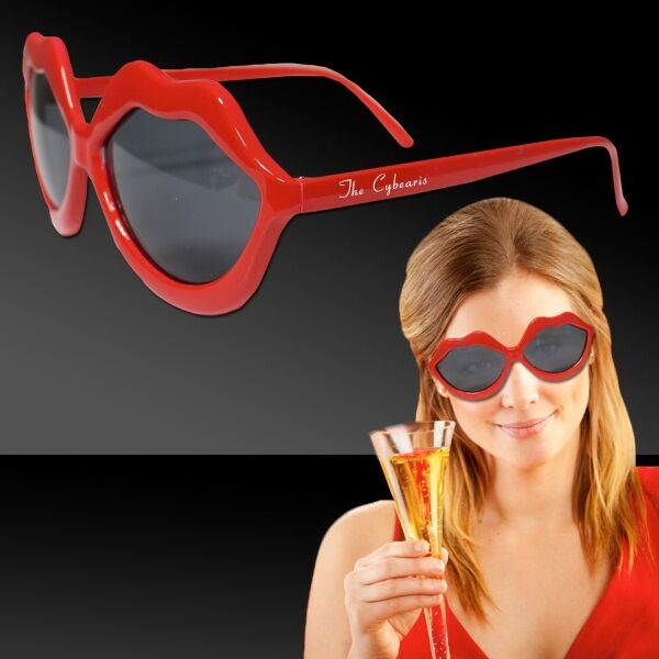 Main Product Image for Custom Printed Red Lip Costume Sunglasses