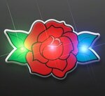 Red Rose LED Body Light Pin - Red-green-blue