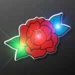 Red Rose LED Body Light Pin -  