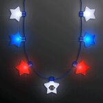Buy Red, White & Blue Stars String Lights Necklace