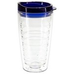 Reef 16 oz Tritan Tumbler with Translucent Lid - Clear Navy Blue