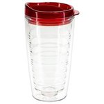 Reef 16 oz Tritan Tumbler with Translucent Lid - Clear Red