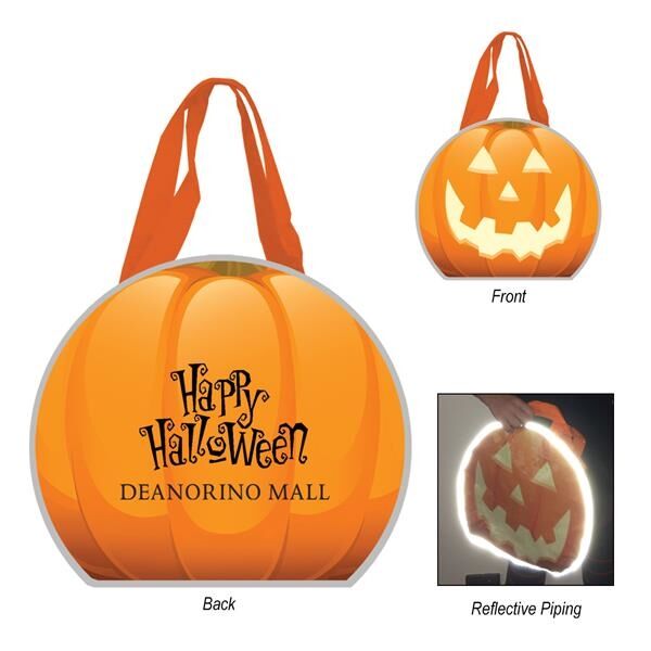 Main Product Image for Reflective Halloween Pumpkin Non-Woven Tote Bag
