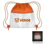 Reflective Heathered Frost Drawstring Bag - Frost Orange